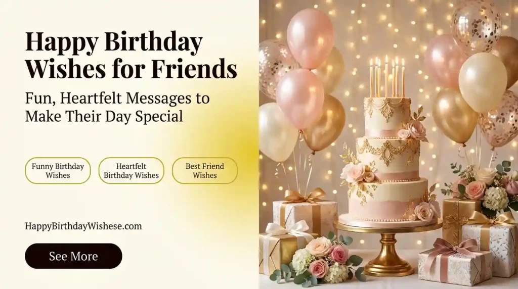Happy Birthday Wishes: 200+ Best Messages, Quotes & Captions for Everyone (2026) 2 Happy Birthday Wishes for Friends