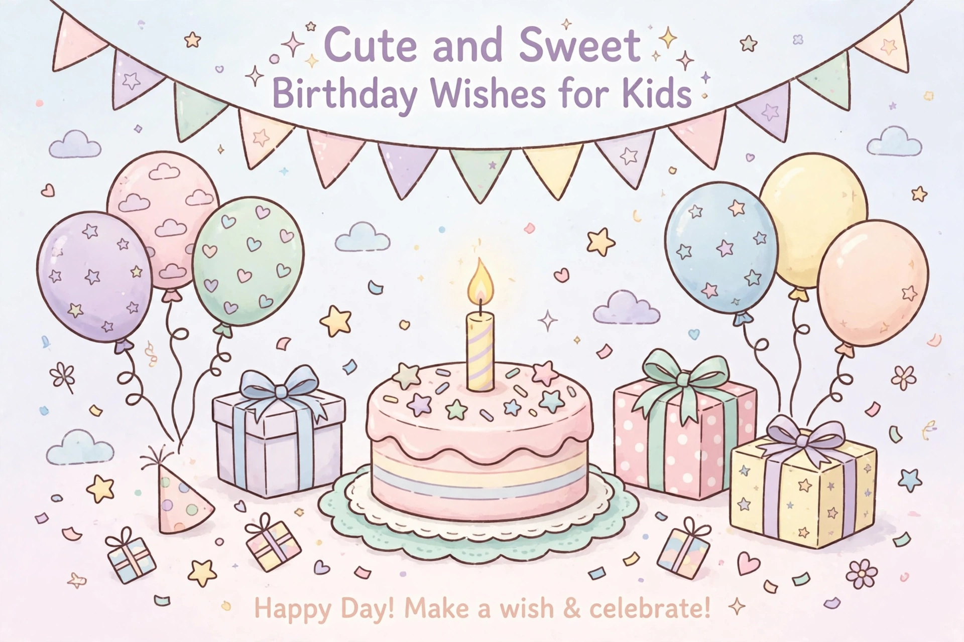 Cute & Sweet Birthday Wishes for Kids